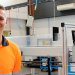 Student wearing high visibility shirt in TAFE training facility