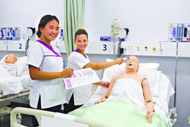 SM TAFE students in nursing training facility